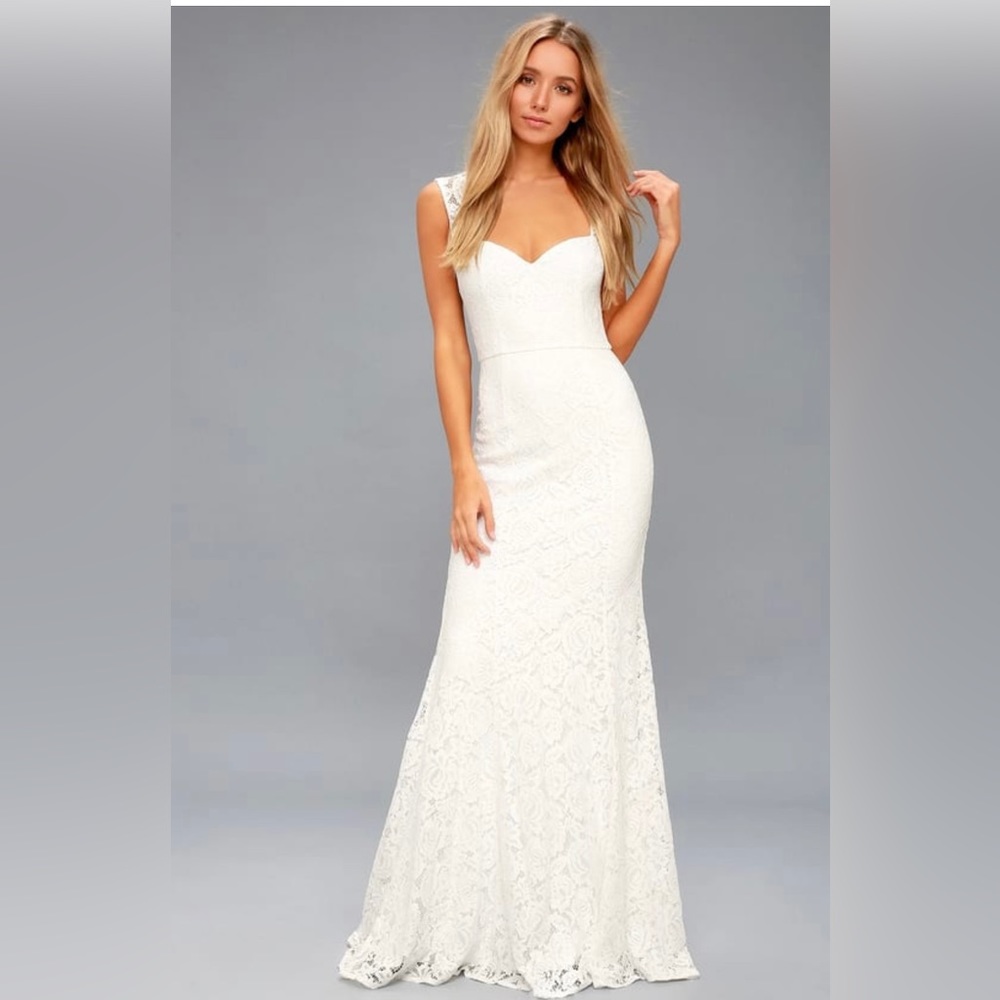 lulu’s lace wedding dress. NWT
